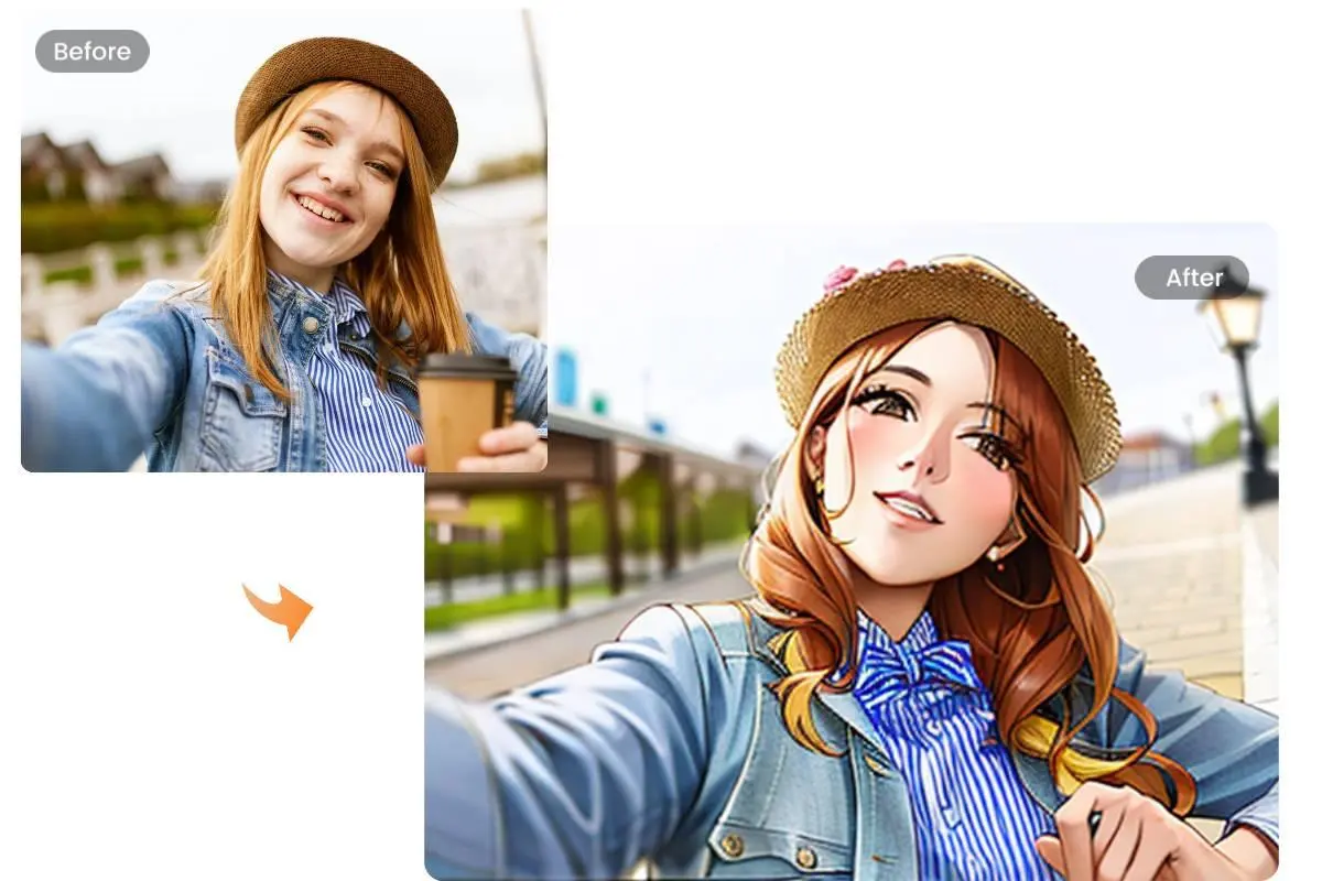 Conversor de Foto para Anime | Filtro de Anime Online com IA